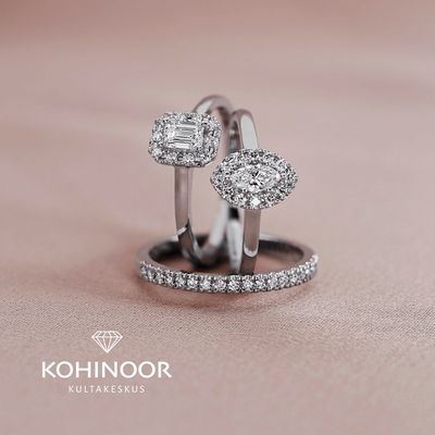 Kohinoor Valerie timanttisormus topaasilla