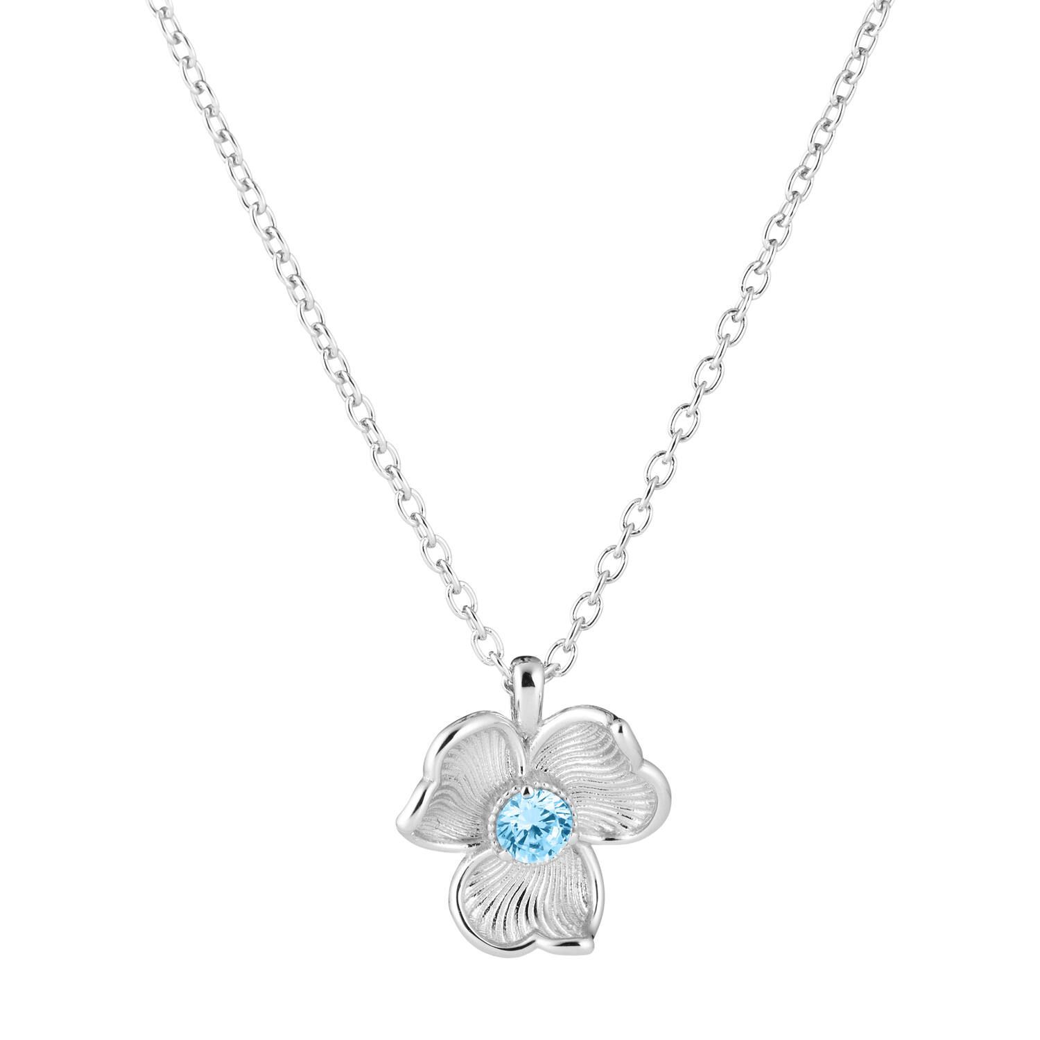 Lumoava Anna riipus sinisellä kivellä, hopeaa