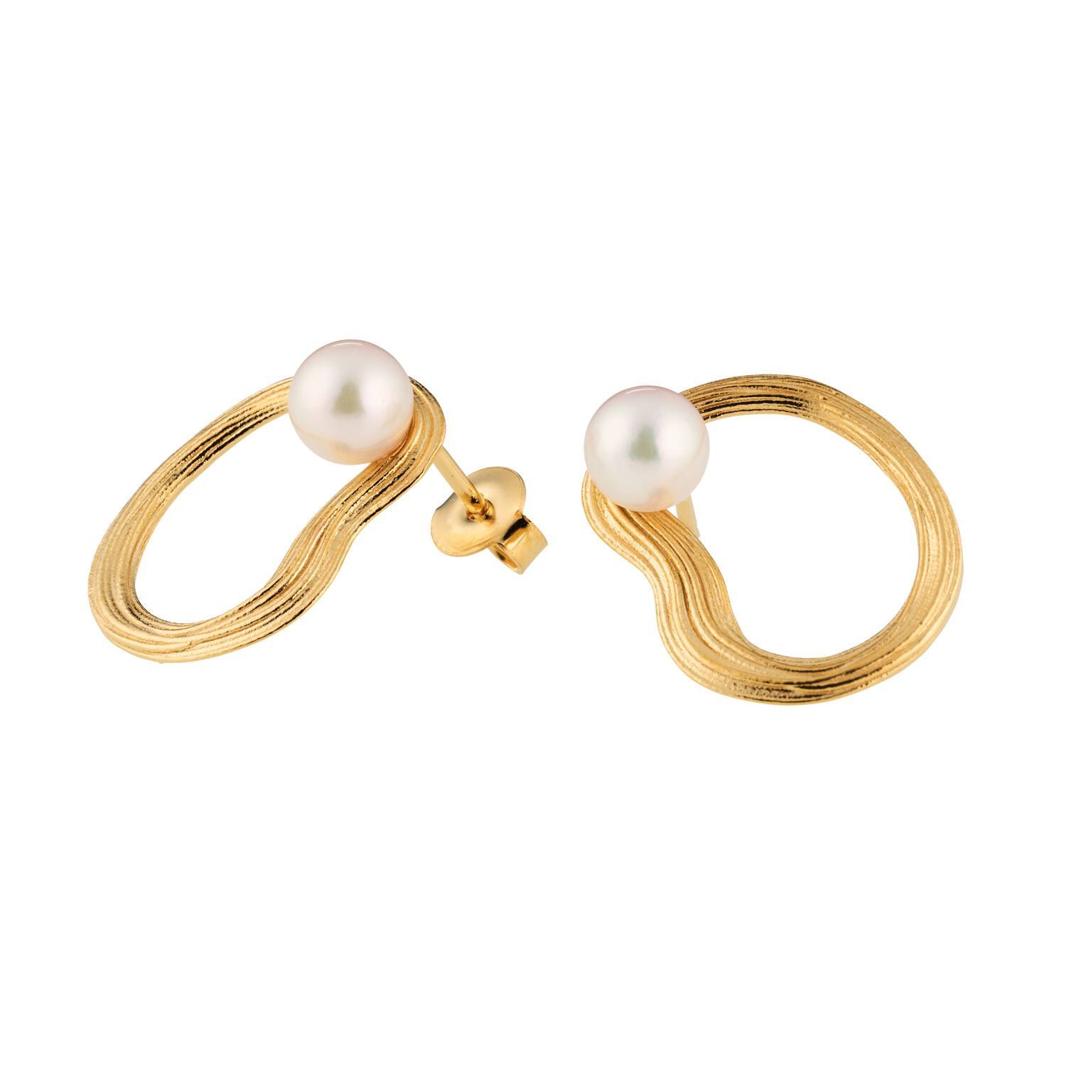 Lumoava Uoma korvakorut, keltakullattua hopeaa