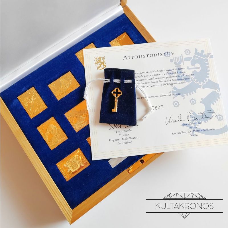 Sata Vuotta Suomalaisuutta - kullatut hopealaatat keräilykokoelma (nro 0807)