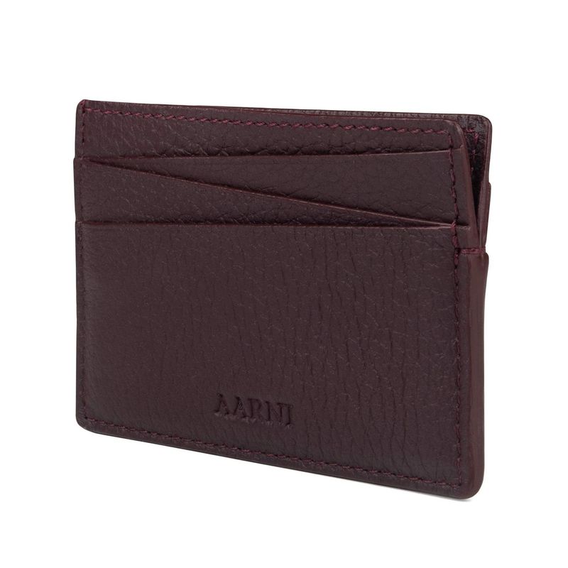 AARNI Hirvennahkainen korttikotelo, Burgundy - Anniversary Edition