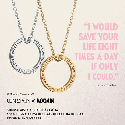 Lumoava x Moomin, Niiskuneiti Quote -riipus