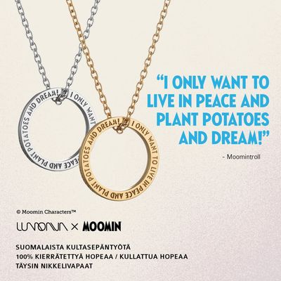 Lumoava x Moomin, Muumipeikko Quote -riipus