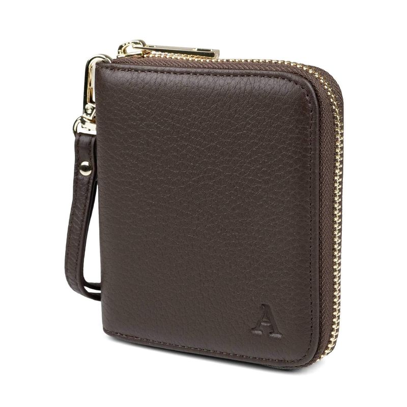 AARNI hirvennahkainen Mini Clutch-lompakko, tummanruskea