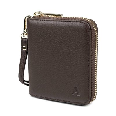 AARNI hirvennahkainen Mini Clutch-lompakko, tummanruskea