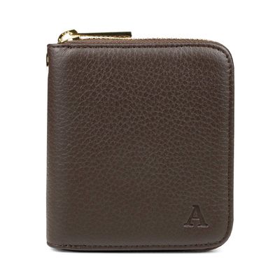 AARNI hirvennahkainen Mini Clutch-lompakko, tummanruskea