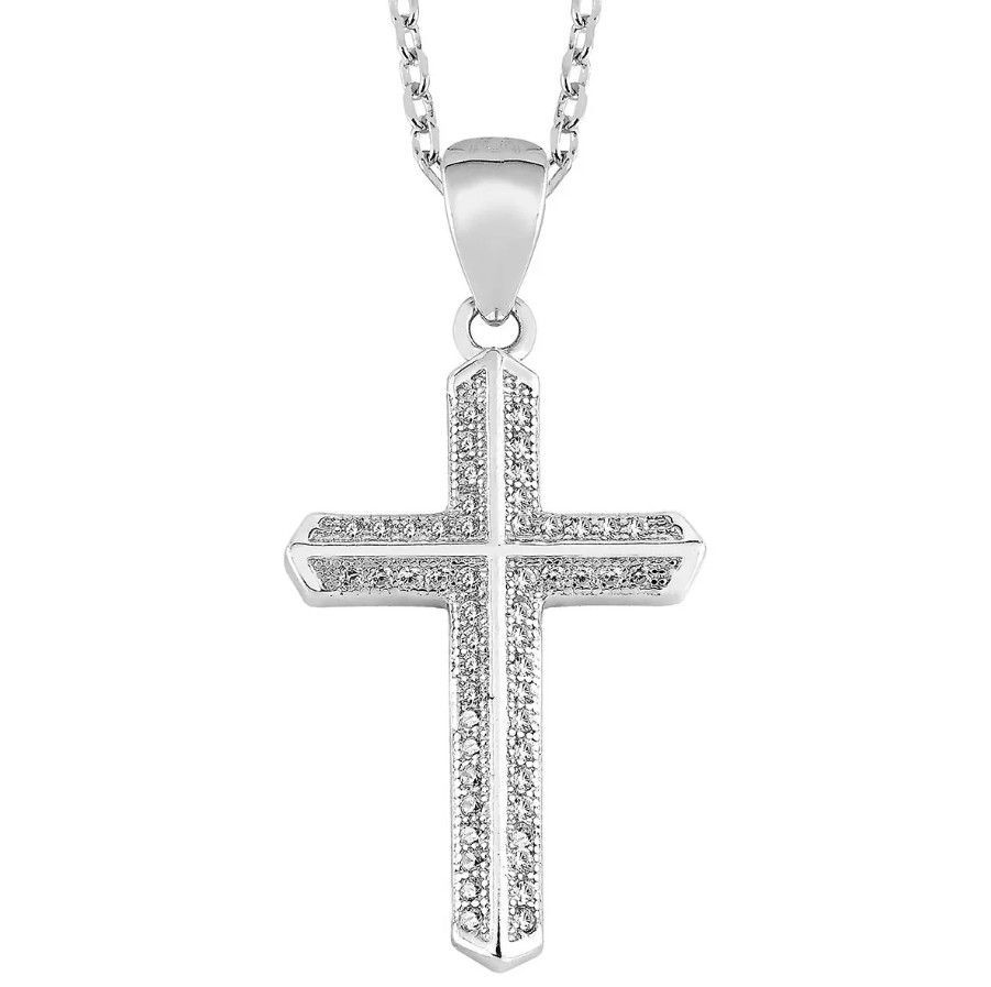 Lykken Crosses, hopeinen kulmikas ristikaulakoru Lykken Crosses, hopeinen kulmikas ristikaulakoru