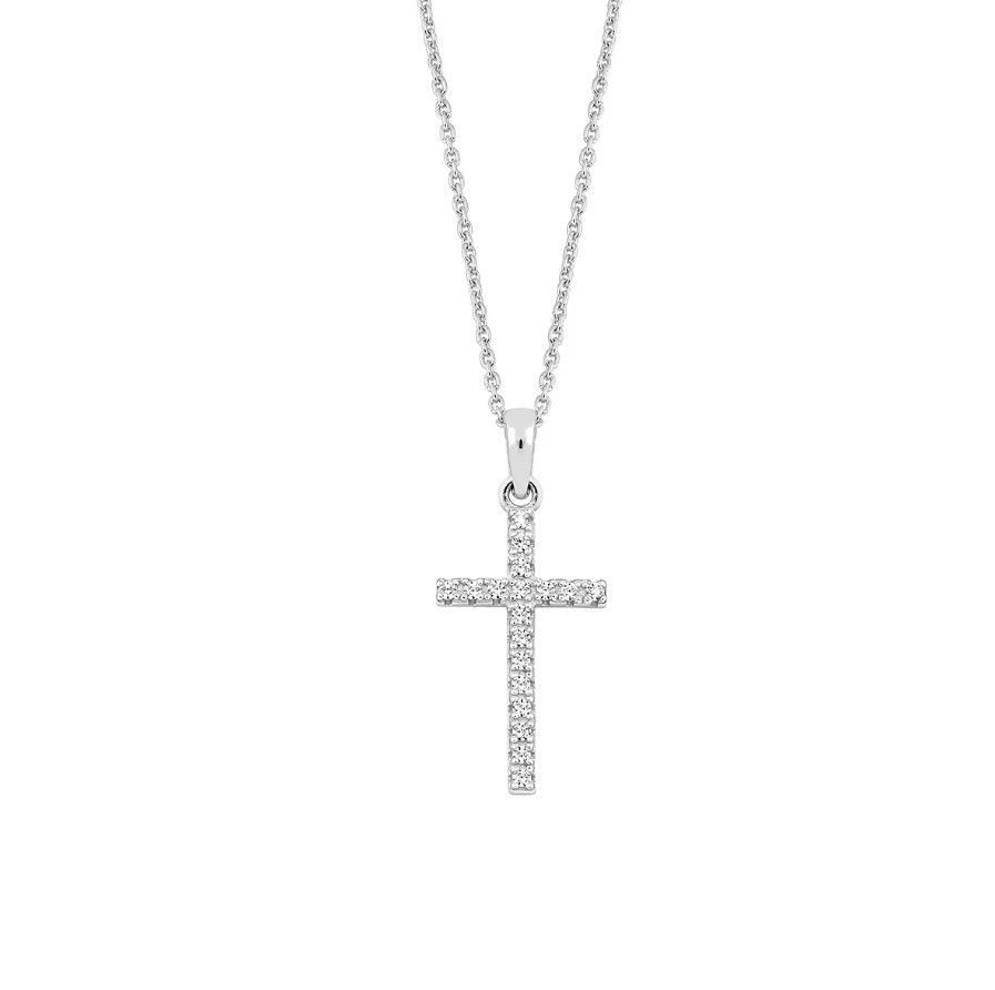 Lykken Crosses, rippiristikaulakoru zirkoneilla Lykken Crosses, rippiristikaulakoru zirkoneilla
