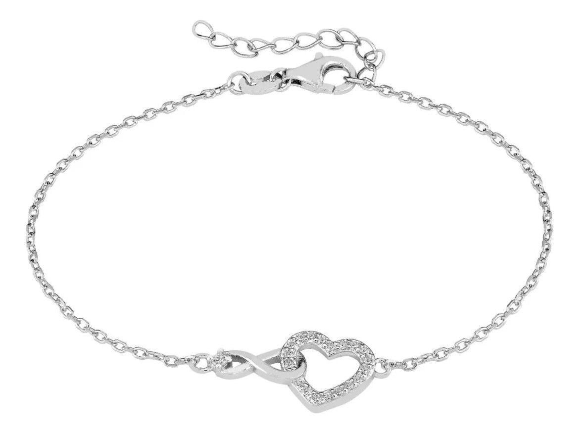 Lykken Hearts, sydän ja infinity hopearannekoru