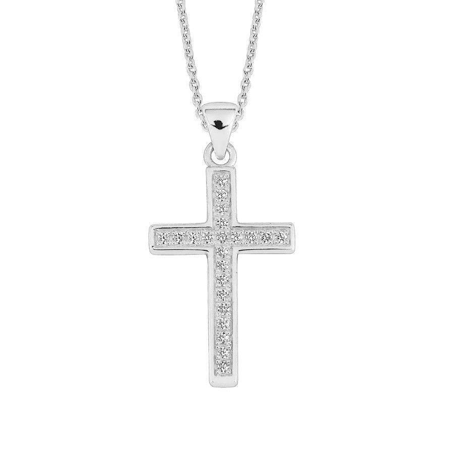 Lykken Crosses, hopeinen rodinoitu ristikaulakoru Lykken Crosses, hopeinen rodinoitu ristikaulakoru