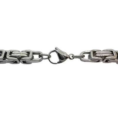 Catwalk Jewellery Hopeanvärinen teräksinen keisariketjurannekoru