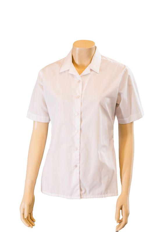 College Girls&#39; SS White Shirt