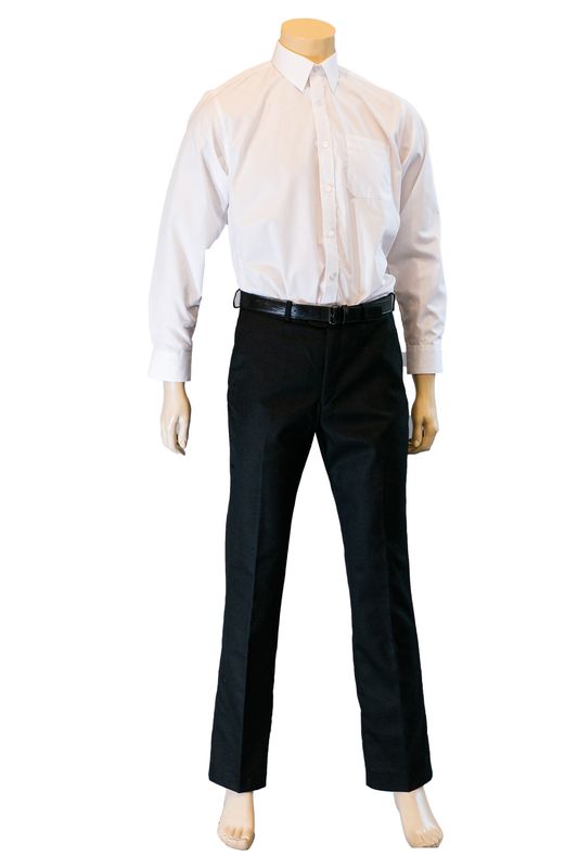 College Boys&#39; LS Shirt White
