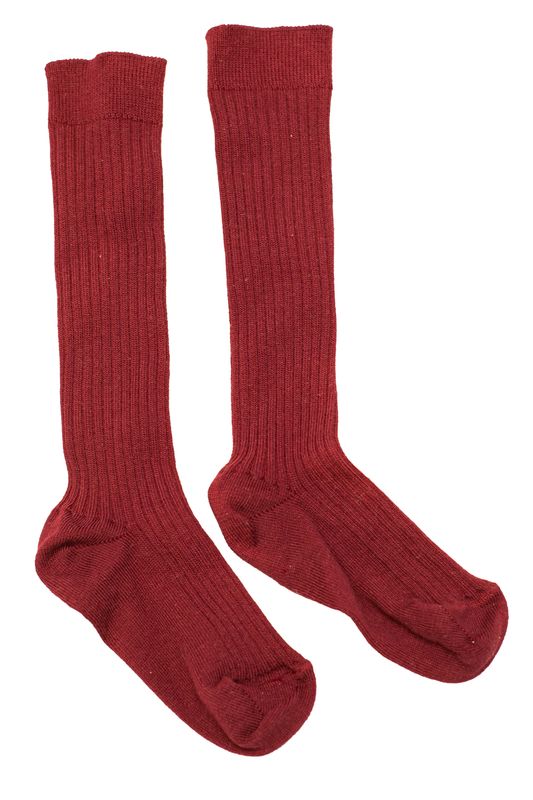 Maroon Long Cotton 1 Pair