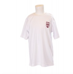 College Boys White PE Shirt