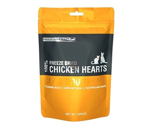 Freeze Dried Chicken Hearts - 100gm