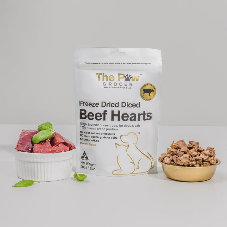 The Paw Grocer Beef Hearts - 90gm
