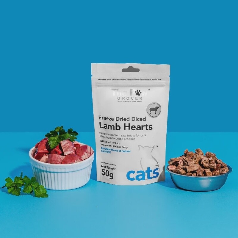 The Paw Grocer Cat Lamb Hearts - 50gm