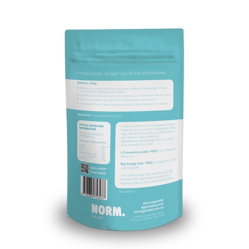 Norm Buffalo Liver Meal Topper - 110gm