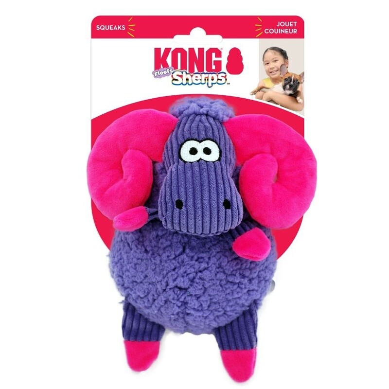KONG Sherps Floofs Plush Squeaker Dog Toy