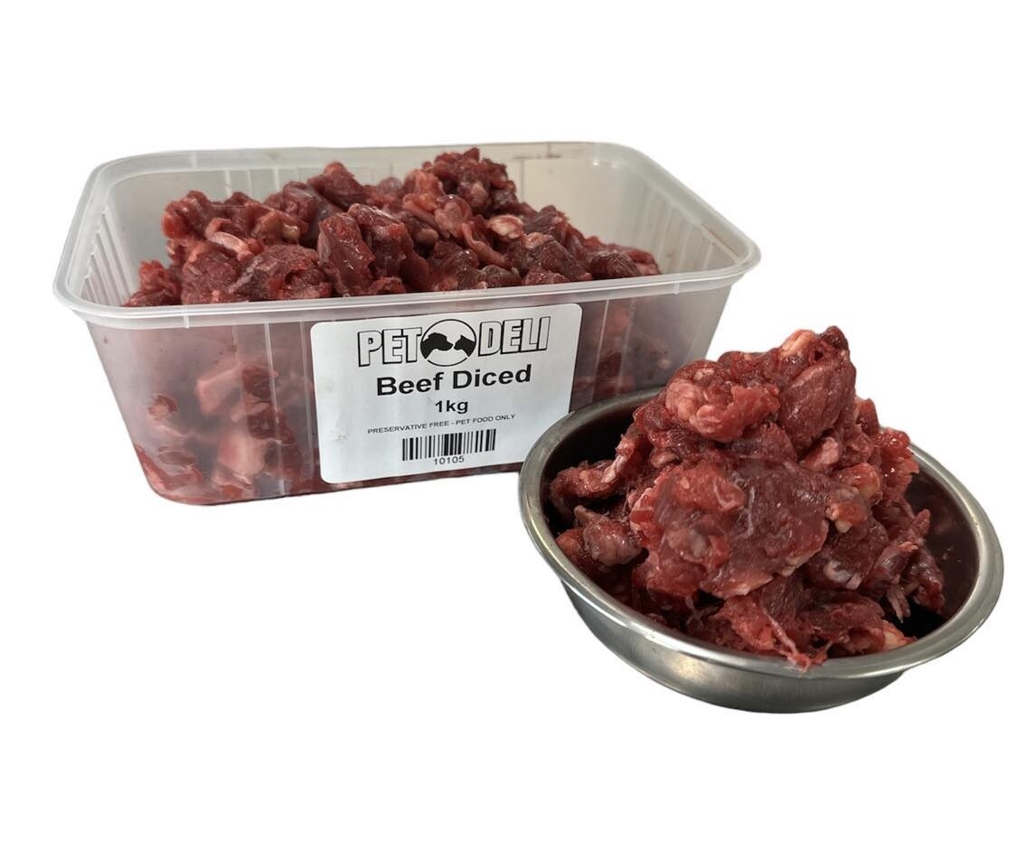 Diced Beef - pet grade