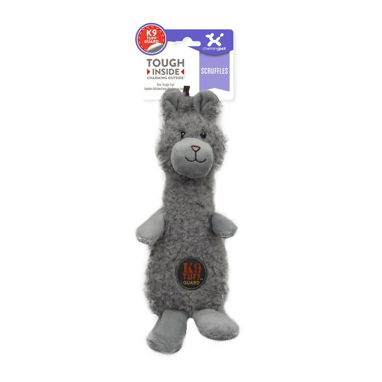 Charming Pet Scruffles Textured Squeaker  Bunny  Small