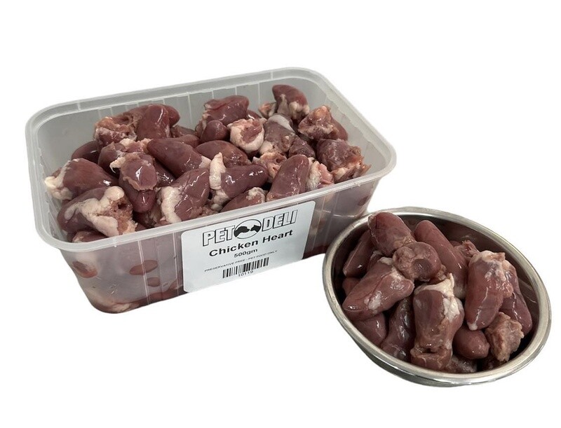 Raw Chicken Hearts