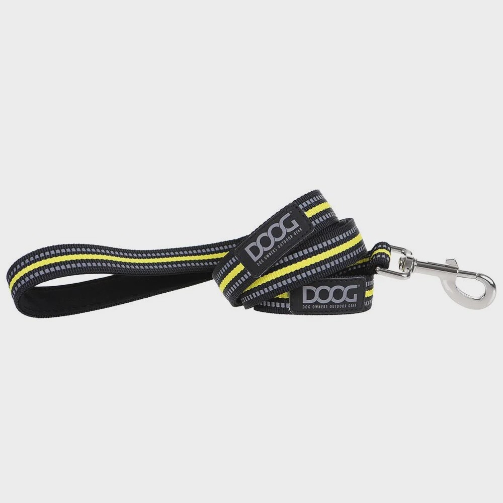 DOOG Neoprene Dog Leash, Size: Large, Colour: Bolt (Neon)
