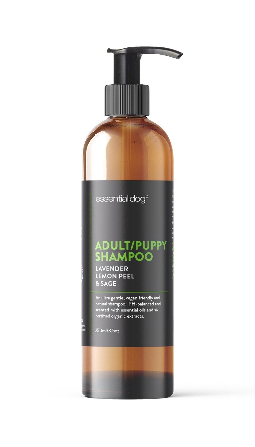 Essential Dog Adult/Puppy Shampoo Lavender, Lemon Peel &amp; Sage