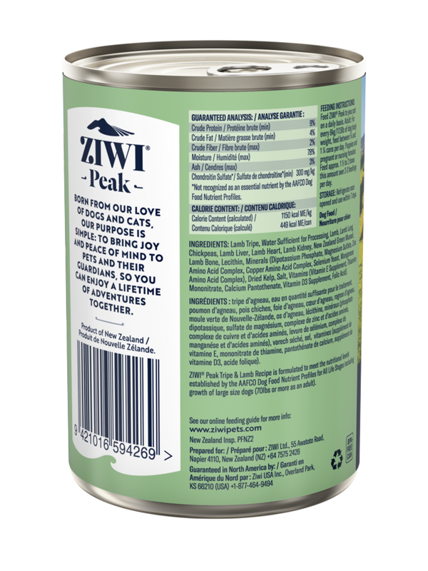 Ziwipeak Dog Can Tripe &amp; Lamb