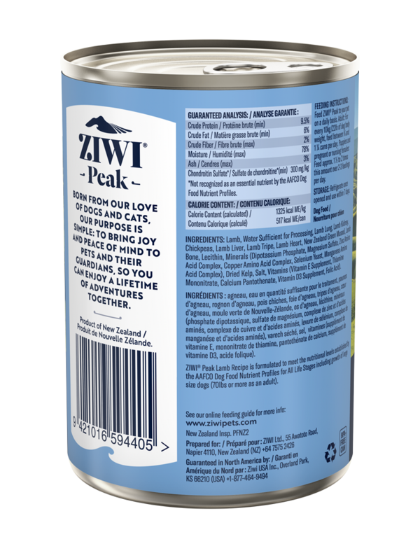 Ziwipeak Dog Can Lamb