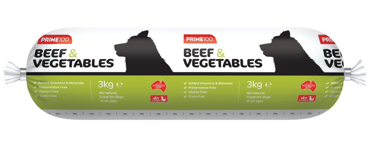 Prime 100 Beef &amp; Vegetable, Size: 3kg