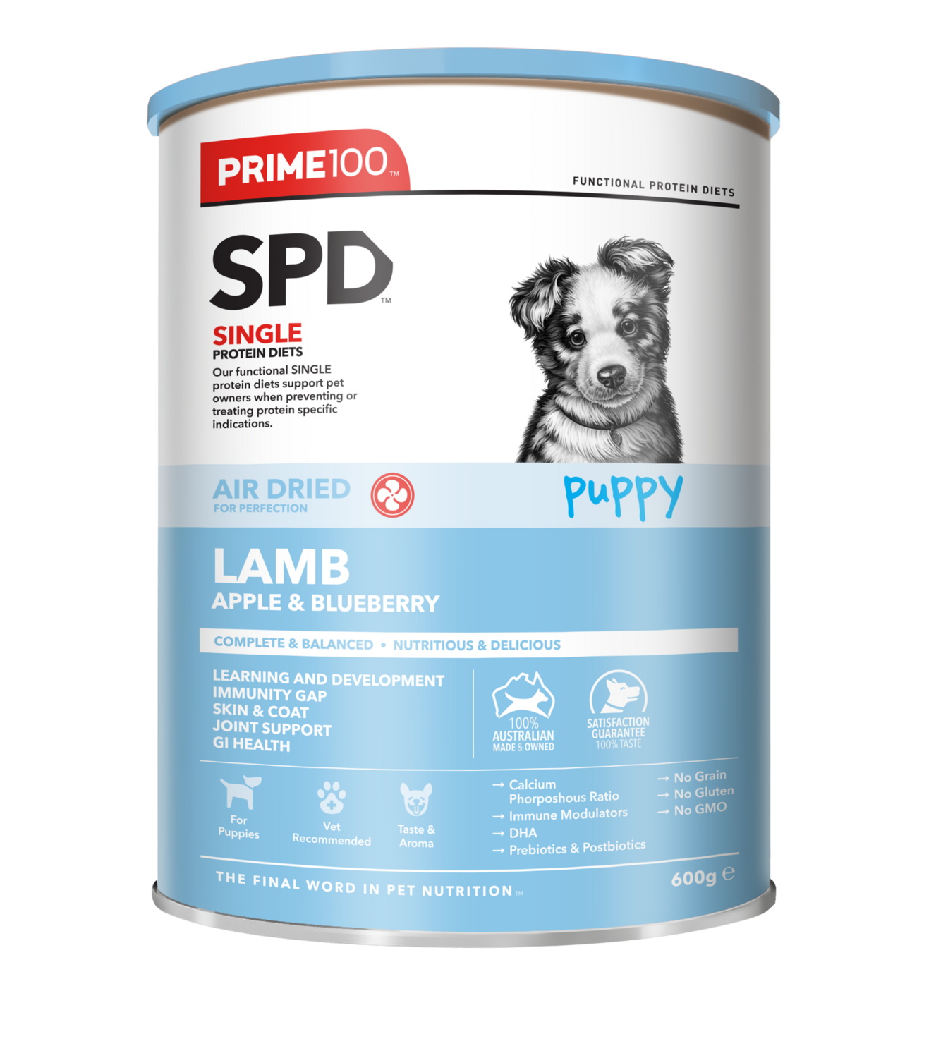 Prime 100 SPD Air Dried Puppy, Size: 600g