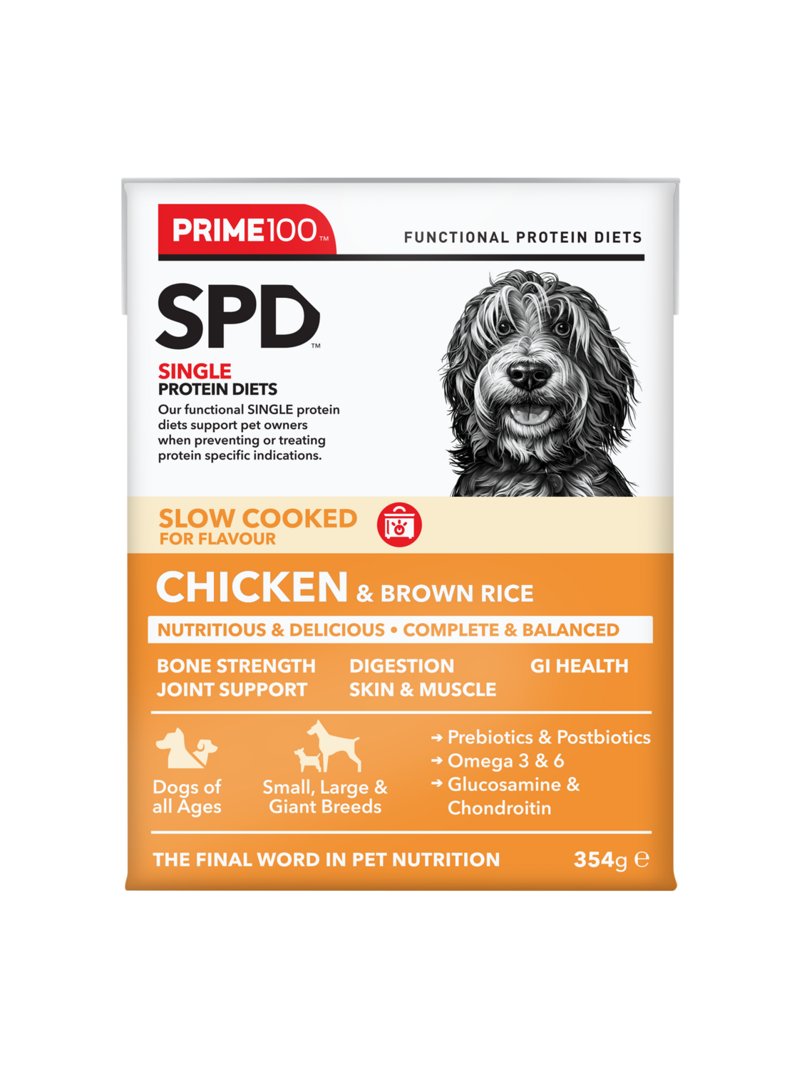 SPD Slow Cooked Chicken &amp; Brown Rice 354g