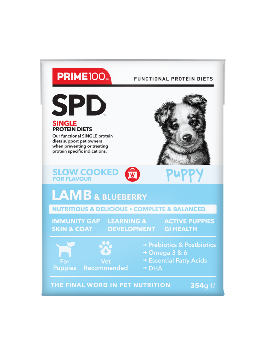 SPD Slow Cooked Lamb &amp; Blueberry Puppy 354g