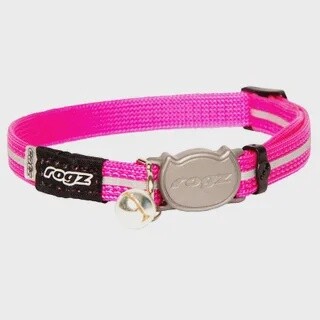 Rogz Cat Collar Alleycat, Size: Small/11mm, Colour: Pink