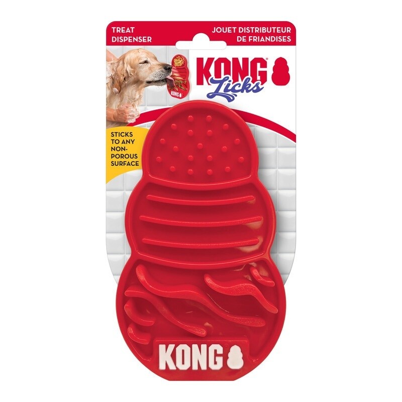 KONG Licks Mat Slow Feeder Lick Mat for Cats &amp; Dogs