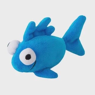 Rogz Catnip Plush Toy, Colour: Blue Fish