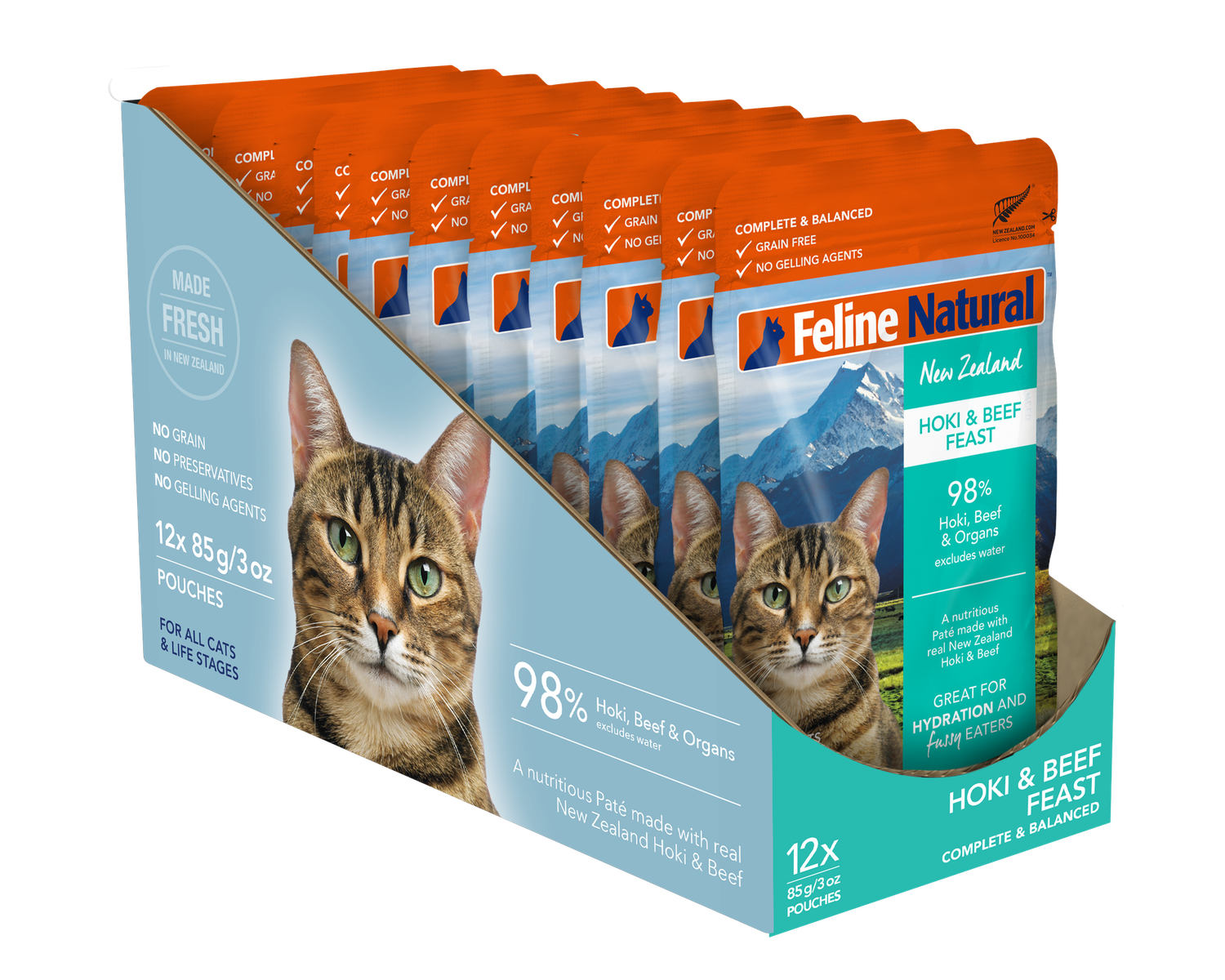Feline Natural Hoki &amp; Beef Feast Pouch