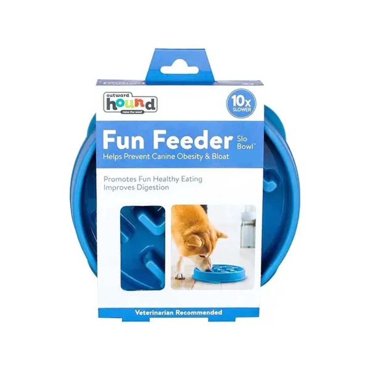 Fun Feeder Notch Blue Slow Feeder Bowl