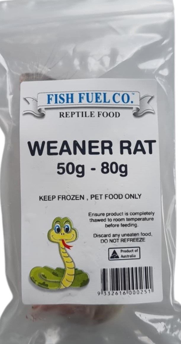 Frozen Rats, Size: Weaner 50 - 80gm