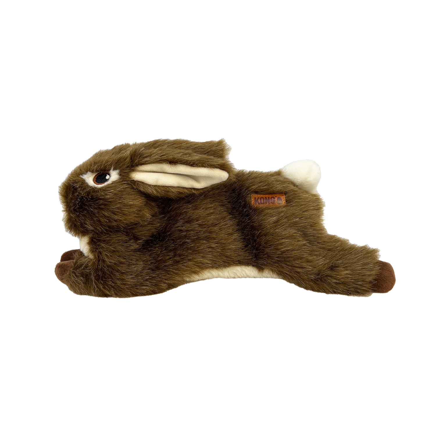 KONG Wild Low Stuffing Floppy Rabbit Squeaker Dog Toy