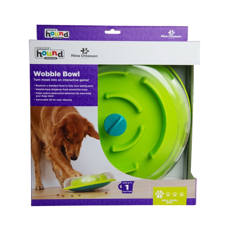 Nina Ottosson Wobble Bowl Food &amp; Treat Dispensing Dog Toy