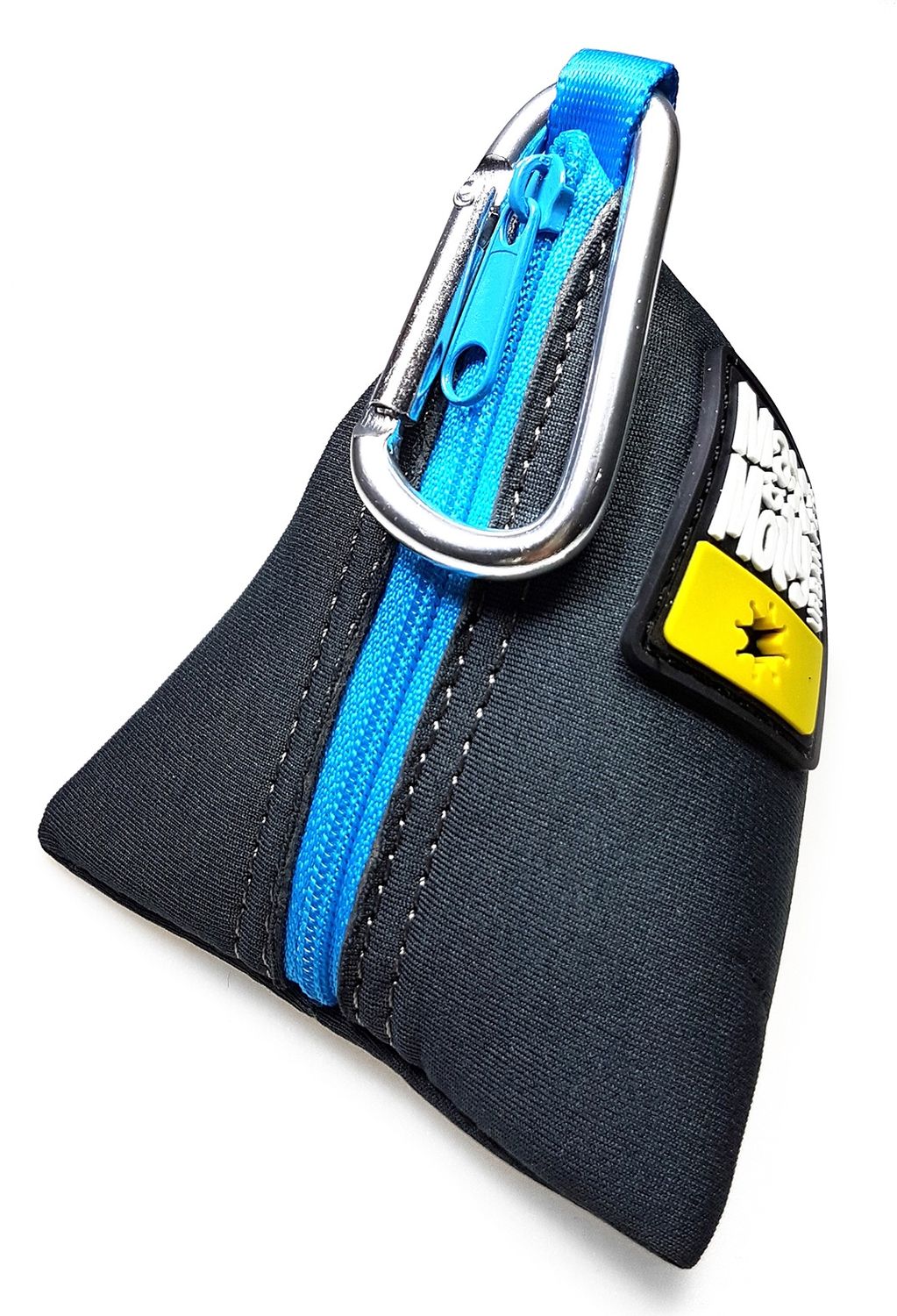 Max &amp; Molly Neoprene Poop Bag Holder Triangle, Colour: Sky Blue