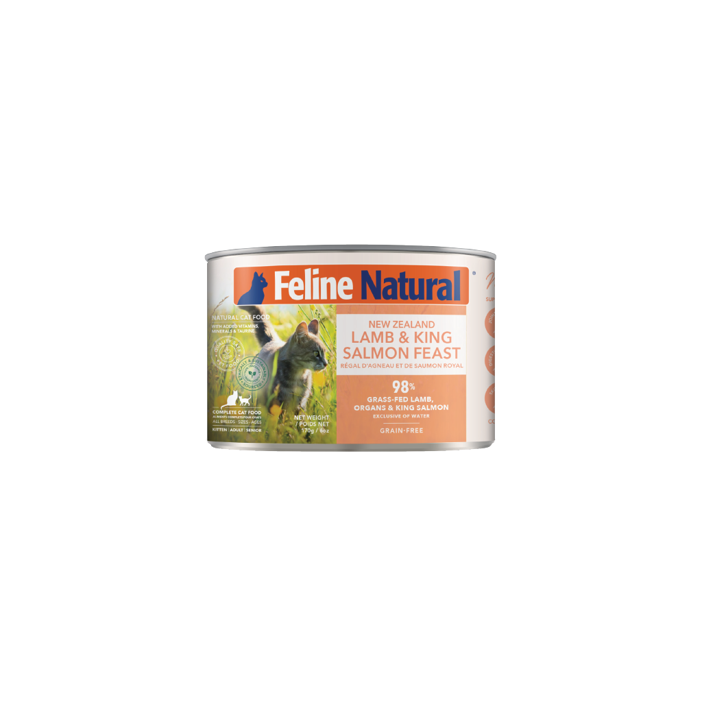 Feline Natural Lamb &amp; Salmon Feast 170g can - Cat