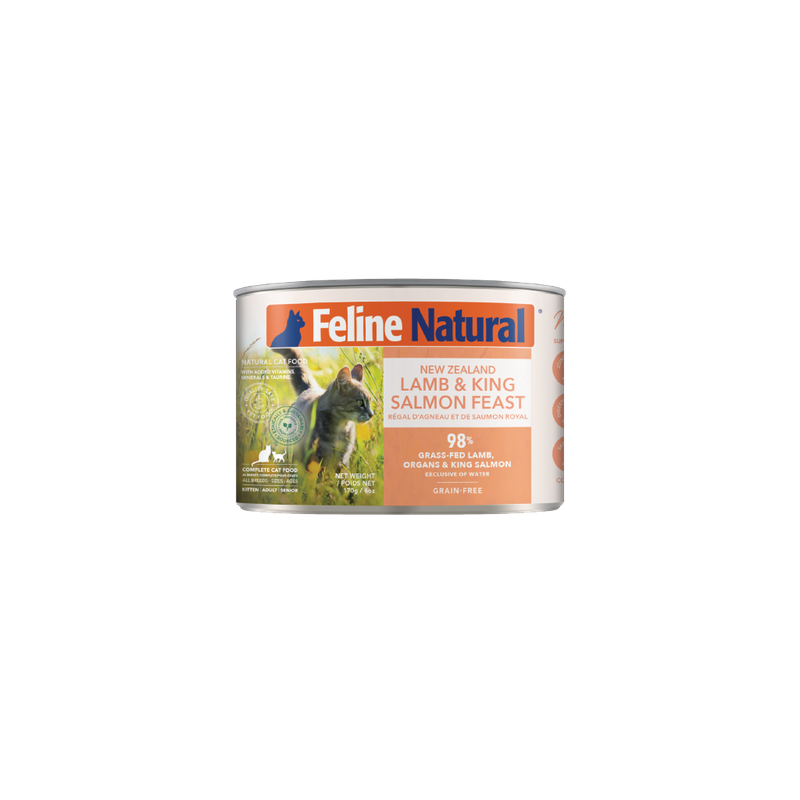 Feline Natural Lamb &amp; Salmon Feast 170g can - Cat