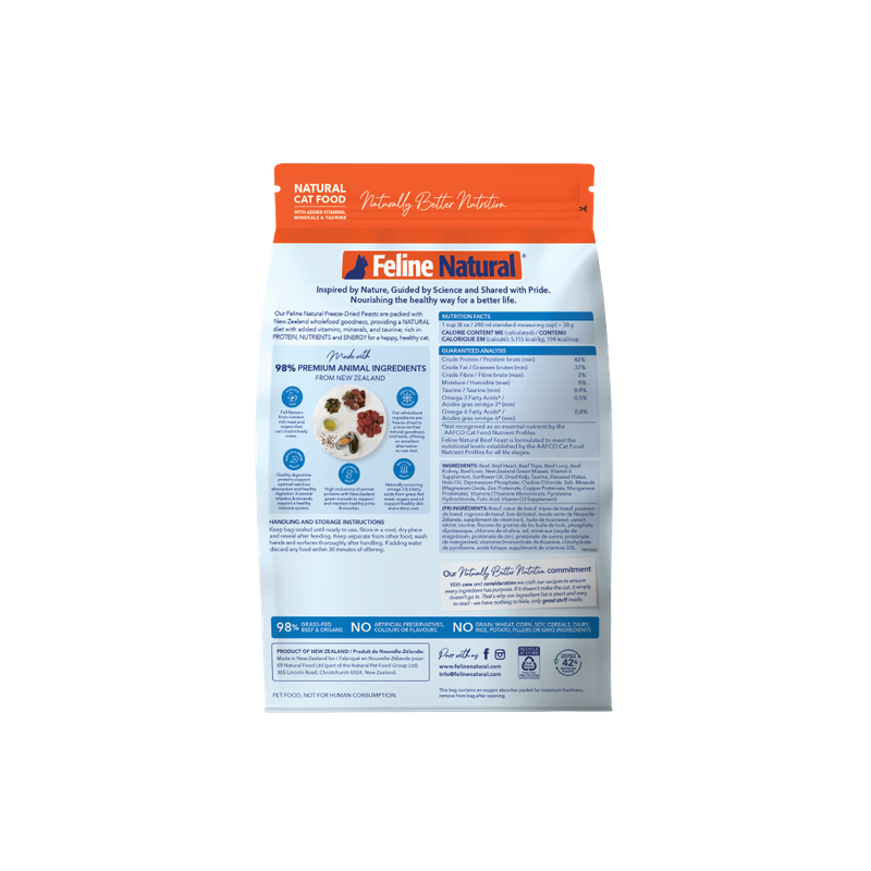 Feline Natural Beef Feast Freeze Dried Cat Food - 320gm