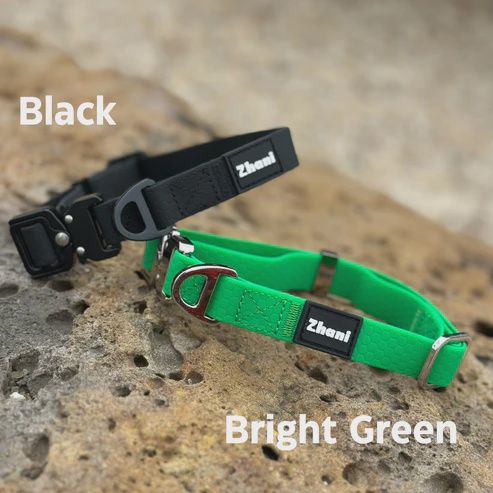 Zhani Waterproof Collars, Colour: Black, Size: Small