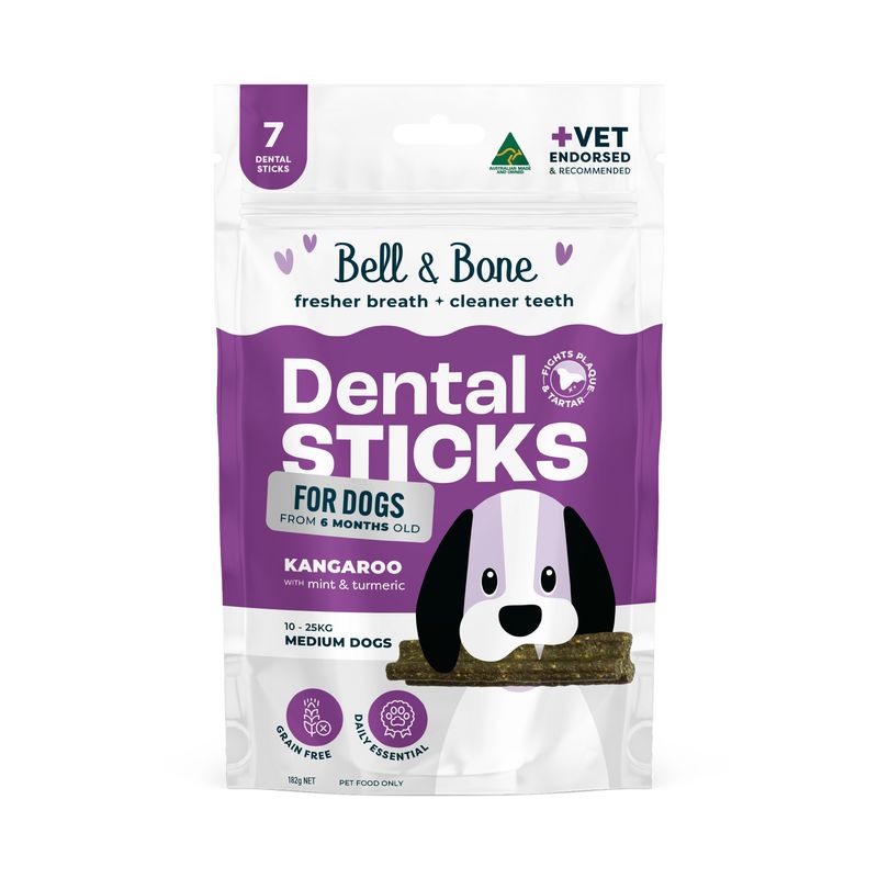 Bell &amp; Bone Dental Sticks - Kangaroo and Turmeric
