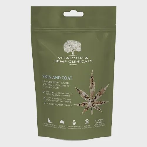 Vetalogica Hemp Clinicals Skin and Coat Cat Treats